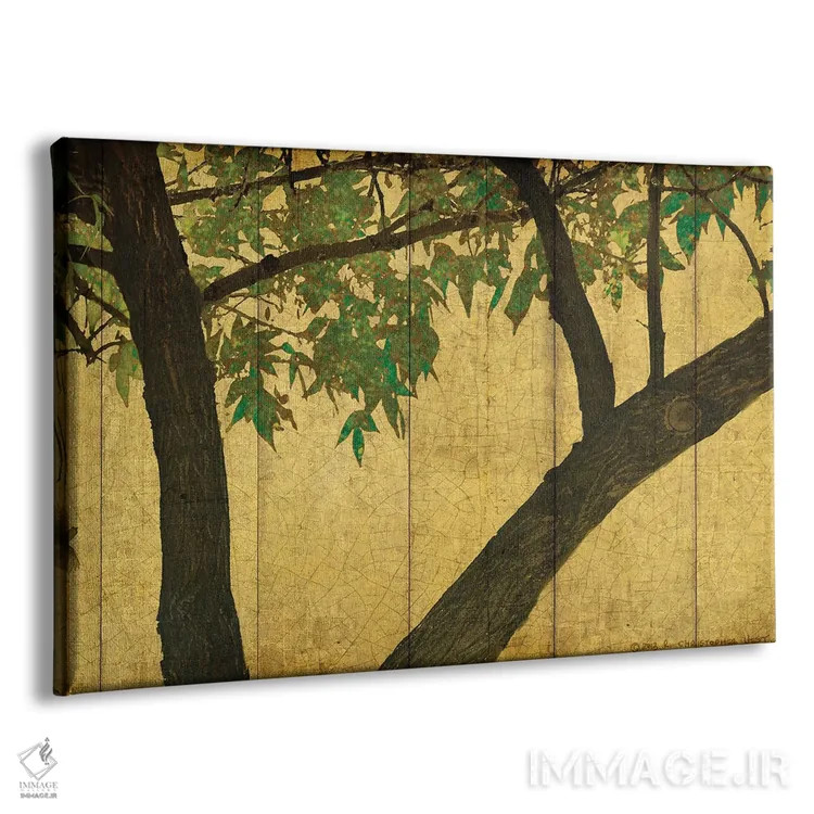 تابلو شاخههای برگ طلایی اثر کریستوفر وست - نمای پرسپکتیو محصول