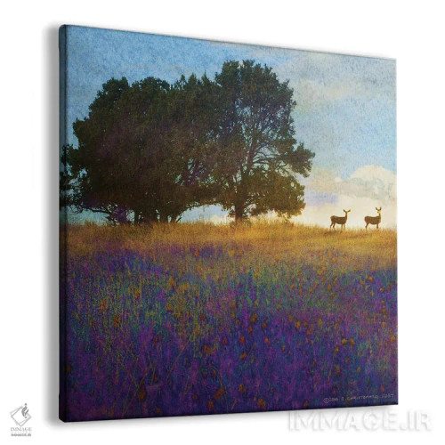 تابلو گلهای تپه درختی اثر کریستوفر وست - نمای پرسپکتیو محصول