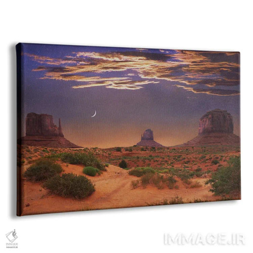 تابلو مریک و دستکشها (منظرهی Monument Valley) اثر کریستوفر وست - نمای پرسپکتیو محصول