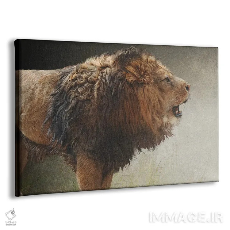 تابلو شیر غران اثر کریستوفر وست - نمای پرسپکتیو محصول