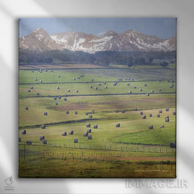 تابلو پشتههای علف خشک نهر گیلاس II اثر کریستوفر وست - نمای روبهرو روی دیوار