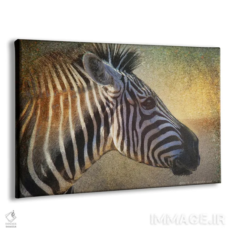 تابلو پرترهٔ گورخر اثر کریستوفر وست - نمای پرسپکتیو محصول