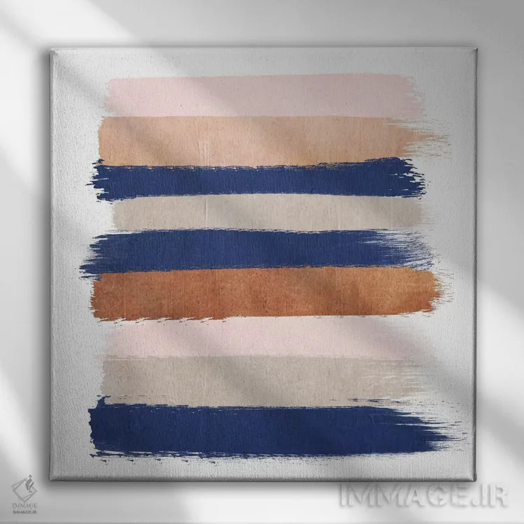 تابلو راهراه اسکادی (طرح) اثر شارلوت وینتر - نمای روبهرو روی دیوار