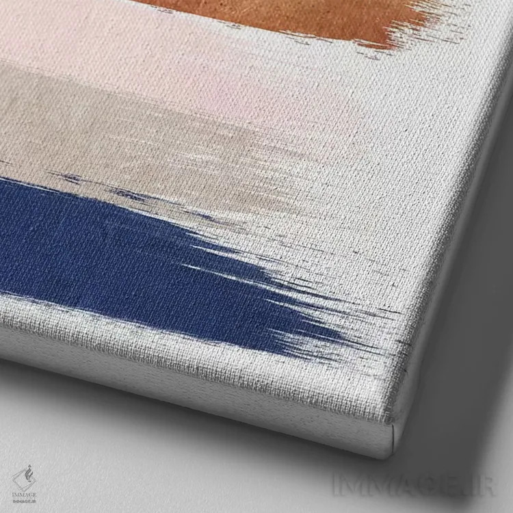 تابلو راهراه اسکادی (طرح) اثر شارلوت وینتر - نمای نزدیک بافت بوم