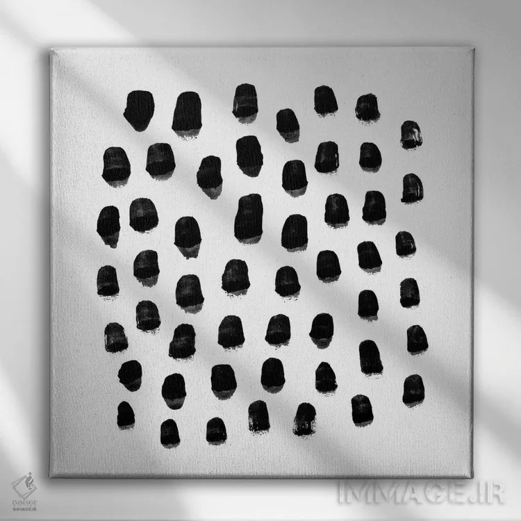 تابلو تیا سیاه و سفید اثر شارلوت وینتر - نمای روبهرو روی دیوار