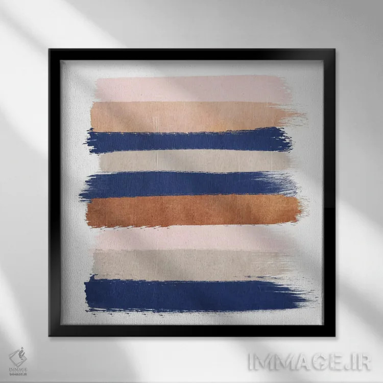 تابلو راهراه اسکادی (طرح) اثر شارلوت وینتر - نمای قابدار مشکی