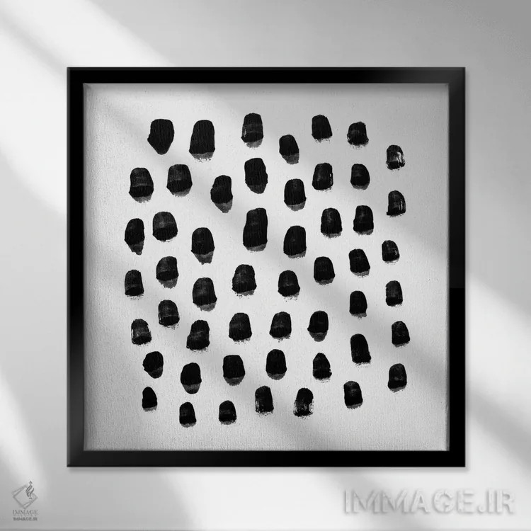 تابلو تیا سیاه و سفید اثر شارلوت وینتر - نمای قابدار مشکی