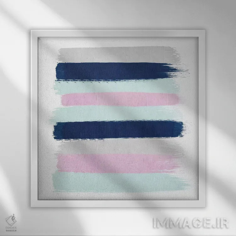 تابلو راهراه برتی (طرحپارچه) اثر شارلوت وینتر - نمای قابدار سفید