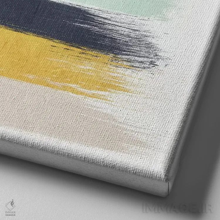 تابلو راهراه تینزلی (طرح) اثر شارلوت وینتر - نمای نزدیک بافت بوم