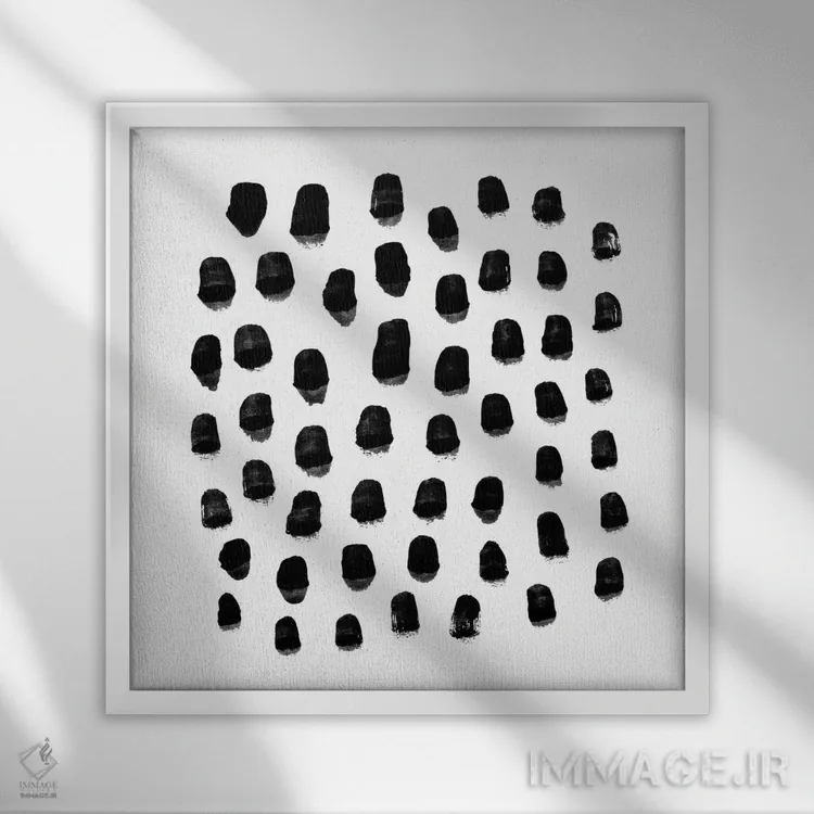 تابلو تیا سیاه و سفید اثر شارلوت وینتر - نمای قابدار سفید