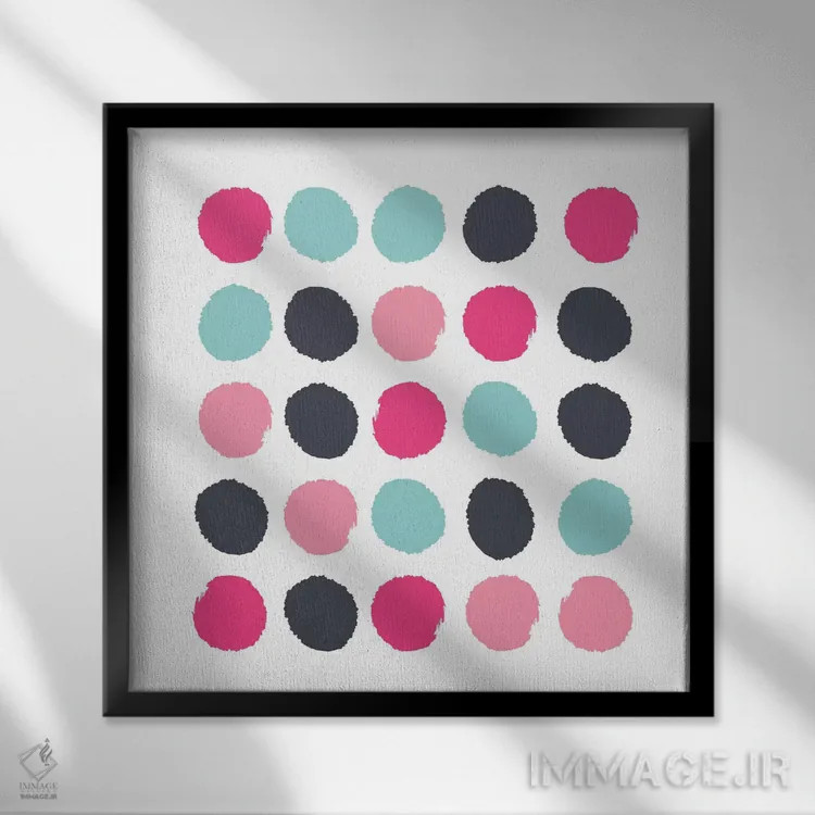 تابلو خالخالی ویوی (طرح) اثر شارلوت وینتر - نمای قابدار مشکی