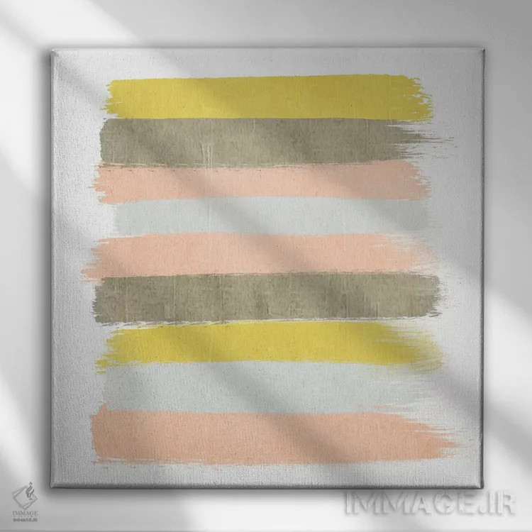 تابلو راهراه آپتون (طرح) اثر شارلوت وینتر - نمای روبهرو روی دیوار