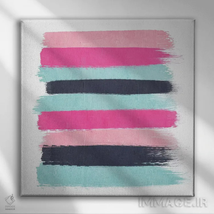 تابلو راهراه ویوی (طرح) اثر شارلوت وینتر - نمای روبهرو روی دیوار