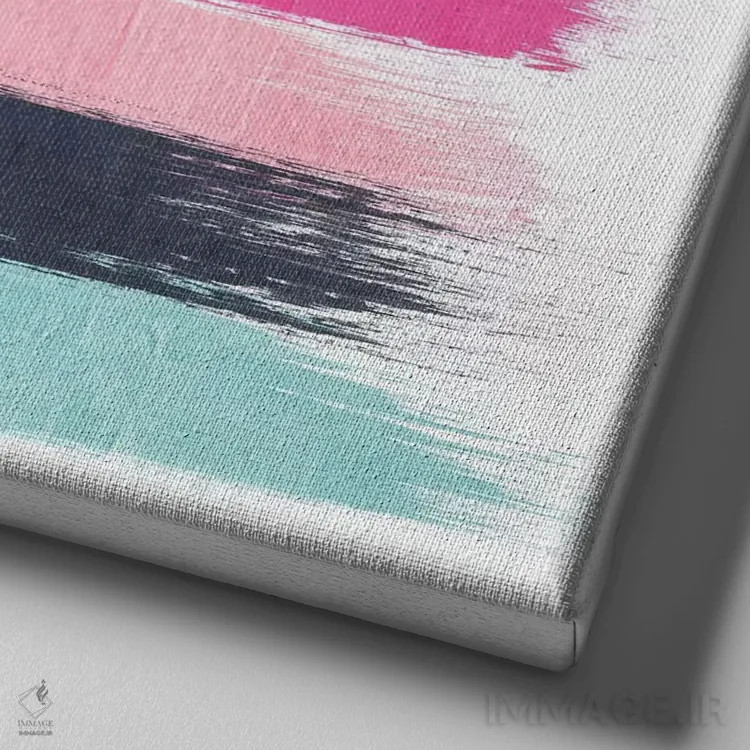 تابلو راهراه ویوی (طرح) اثر شارلوت وینتر - نمای نزدیک بافت بوم