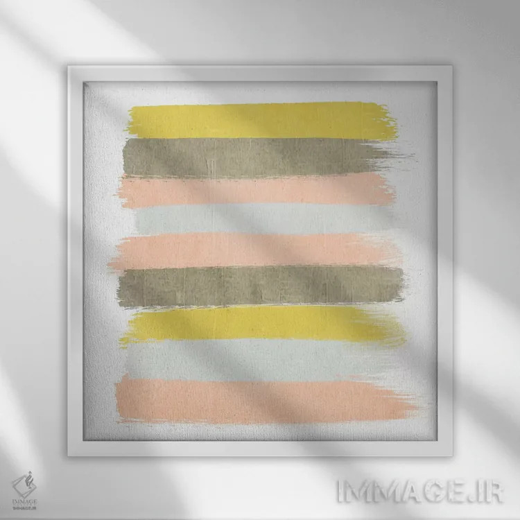 تابلو راهراه آپتون (طرح) اثر شارلوت وینتر - نمای قابدار سفید