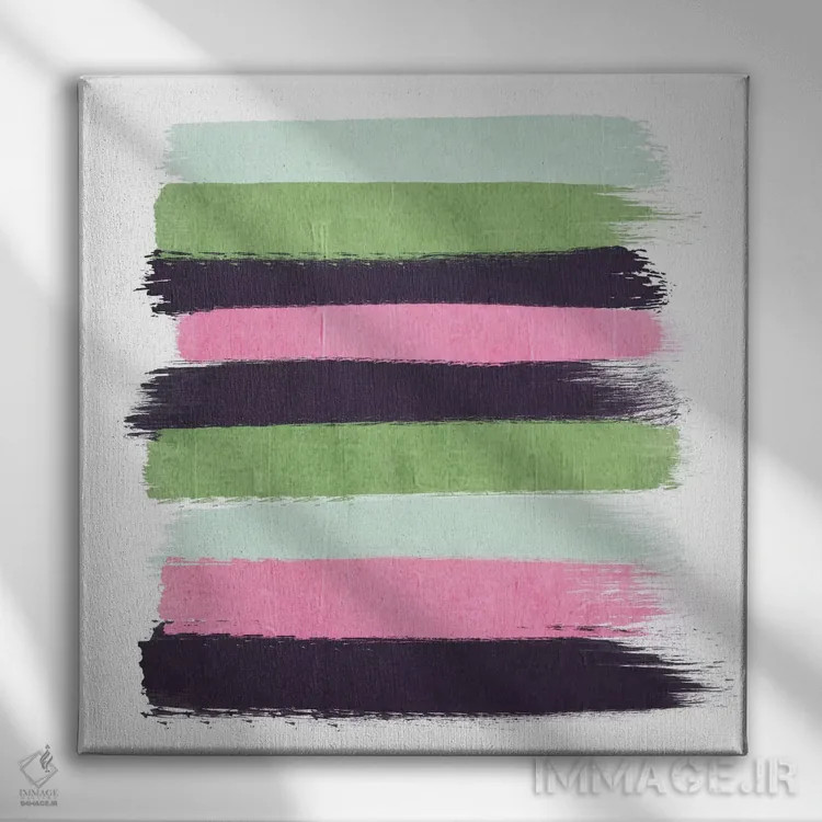 تابلو راهراه کس (طرح) اثر شارلوت وینتر - نمای روبهرو روی دیوار