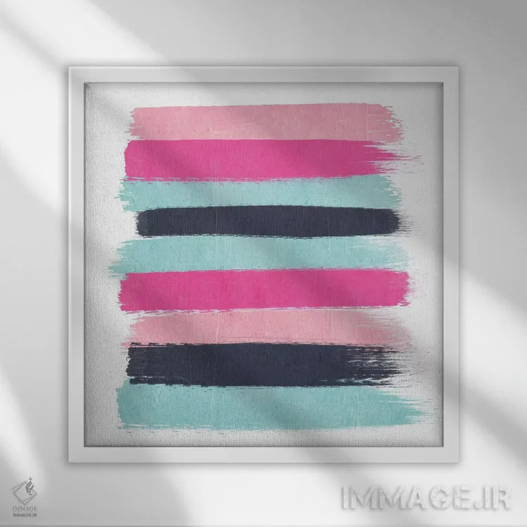 تابلو راهراه ویوی (طرح) اثر شارلوت وینتر - نمای قابدار سفید