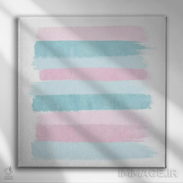 تابلو راهراه دنی (طرح) اثر شارلوت وینتر - نمای روبهرو روی دیوار