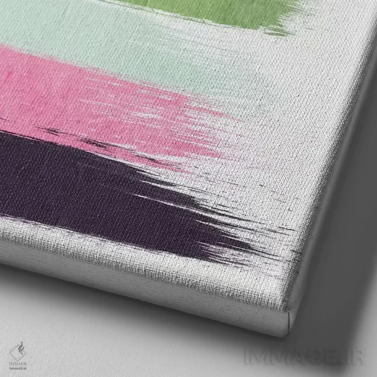 تابلو راهراه کس (طرح) اثر شارلوت وینتر - نمای نزدیک بافت بوم