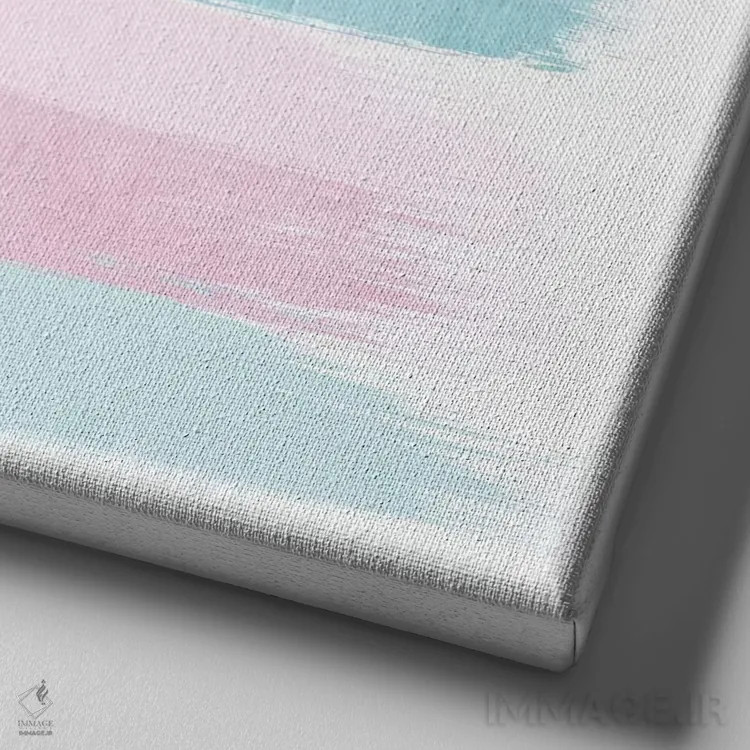 تابلو راهراه دنی (طرح) اثر شارلوت وینتر - نمای نزدیک بافت بوم