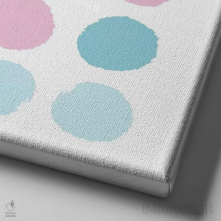 تابلو خالخالی دنی (طرح) اثر شارلوت وینتر - نمای نزدیک بافت بوم