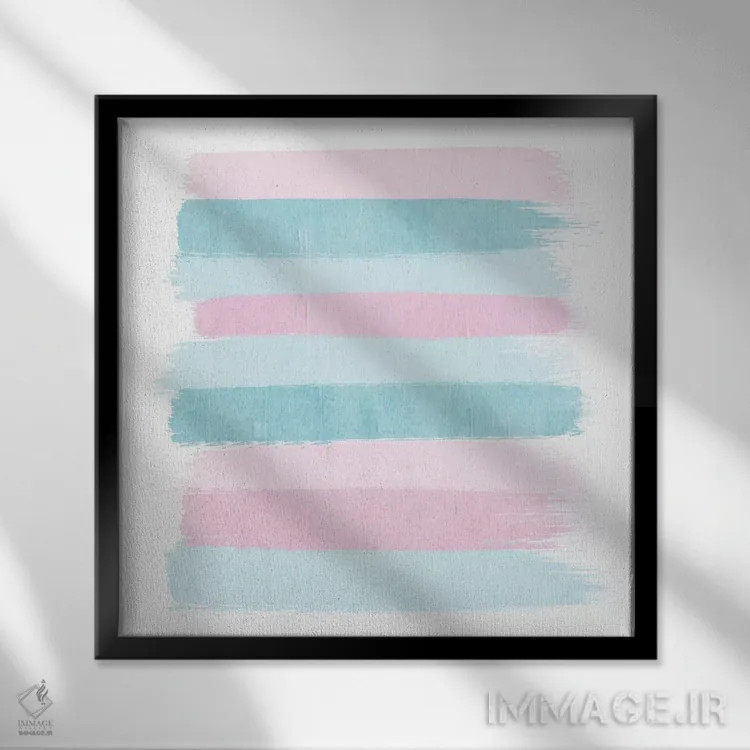 تابلو راهراه دنی (طرح) اثر شارلوت وینتر - نمای قابدار مشکی