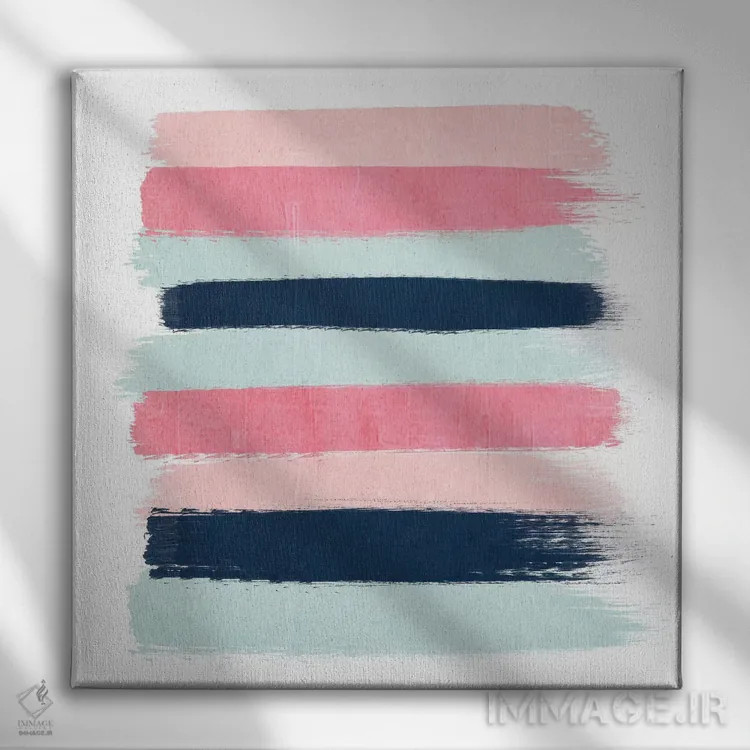 تابلو "راهراههای آیلا" اثر شارلوت وینتر - نمای روبهرو روی دیوار