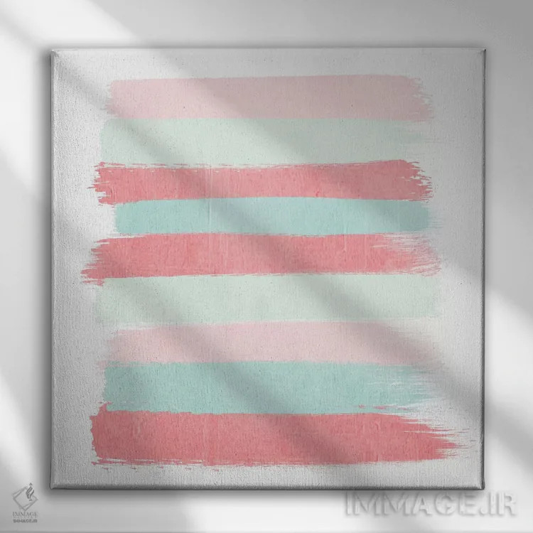 تابلو راهراه فلورانس (طرح) اثر شارلوت وینتر - نمای روبهرو روی دیوار