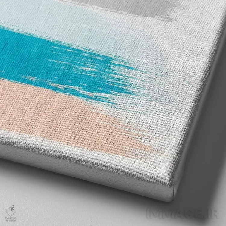 تابلو "راهراههای فریا" اثر شارلوت وینتر - نمای نزدیک بافت بوم