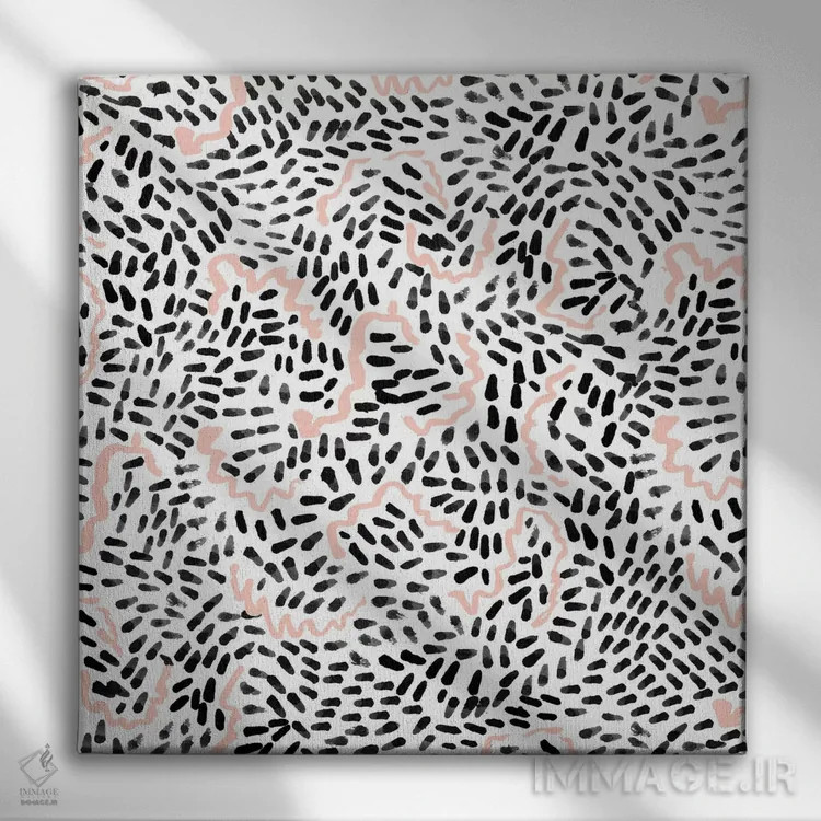 تابلو "کتلی (سیاه و سفید)" اثر شارلوت وینتر - نمای روبهرو روی دیوار