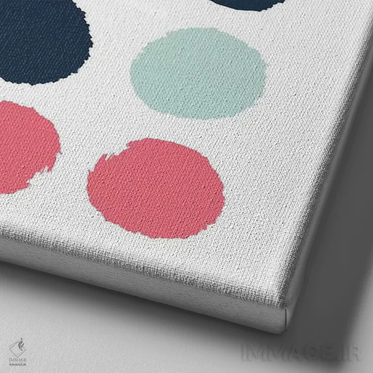 تابلو "نقطههای آیلا" اثر شارلوت وینتر - نمای نزدیک بافت بوم