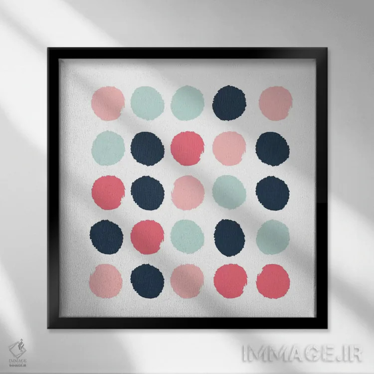 تابلو "نقطههای آیلا" اثر شارلوت وینتر - نمای قابدار مشکی