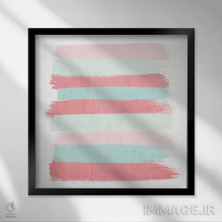 تابلو راهراه فلورانس (طرح) اثر شارلوت وینتر - نمای قابدار مشکی