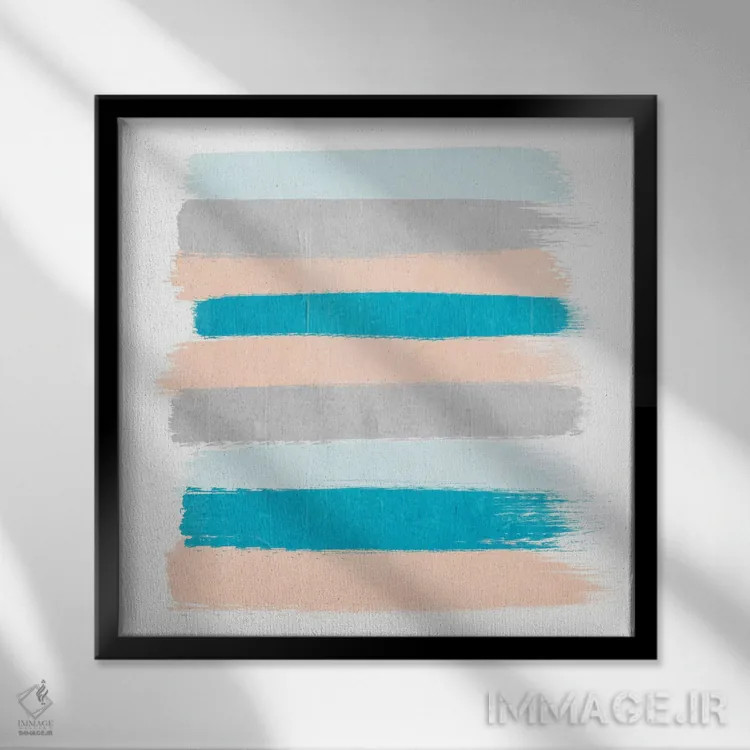 تابلو "راهراههای فریا" اثر شارلوت وینتر - نمای قابدار مشکی