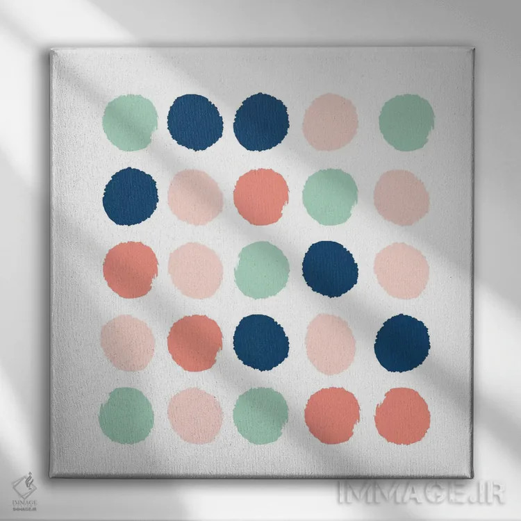 تابلو "نقطههای کیلا" اثر شارلوت وینتر - نمای روبهرو روی دیوار