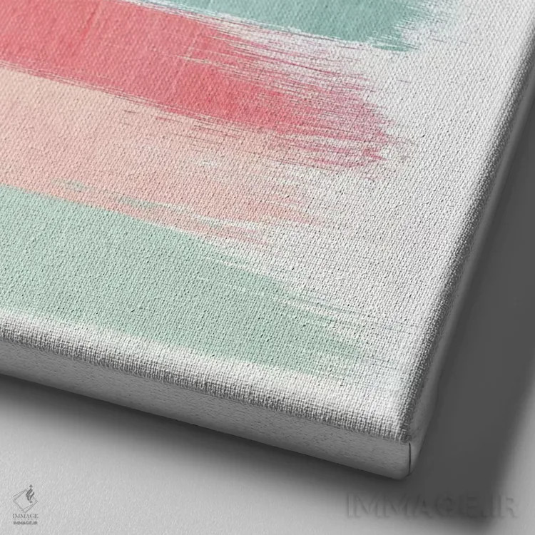 تابلو "راهراههای جورو" اثر شارلوت وینتر - نمای نزدیک بافت بوم