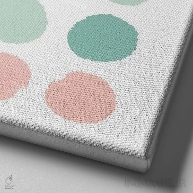 تابلو "نقطههای جورو" اثر شارلوت وینتر - نمای نزدیک بافت بوم