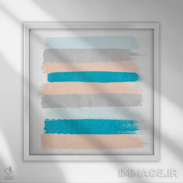 تابلو "راهراههای فریا" اثر شارلوت وینتر - نمای قابدار سفید