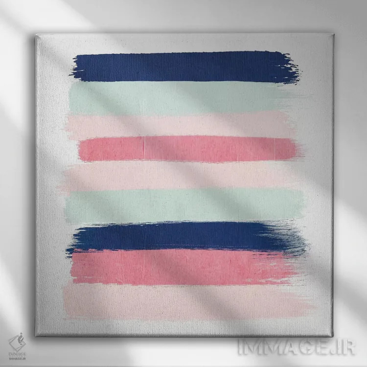 تابلو "راهراههای لورال" اثر شارلوت وینتر - نمای روبهرو روی دیوار