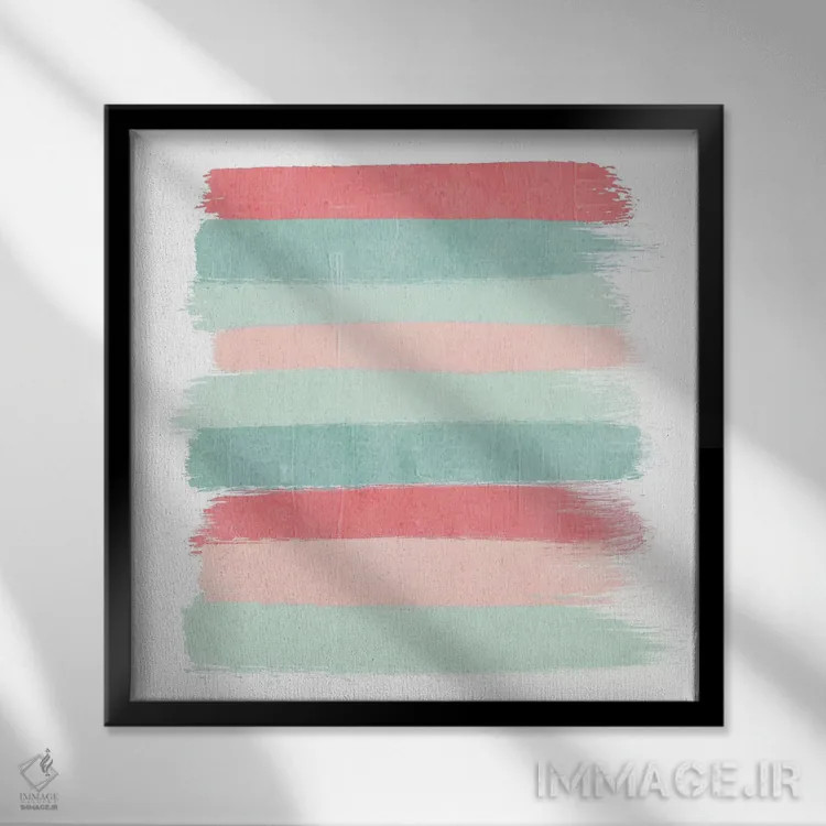 تابلو "راهراههای جورو" اثر شارلوت وینتر - نمای قابدار مشکی