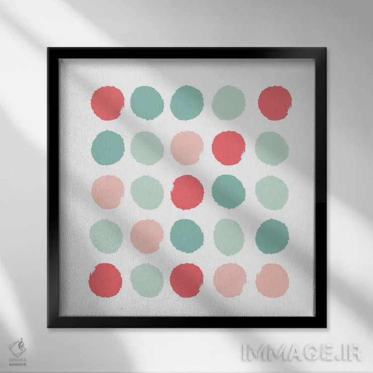 تابلو "نقطههای جورو" اثر شارلوت وینتر - نمای قابدار مشکی