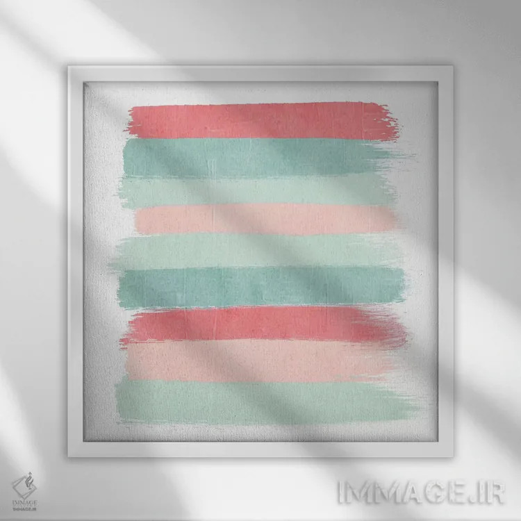 تابلو "راهراههای جورو" اثر شارلوت وینتر - نمای قابدار سفید