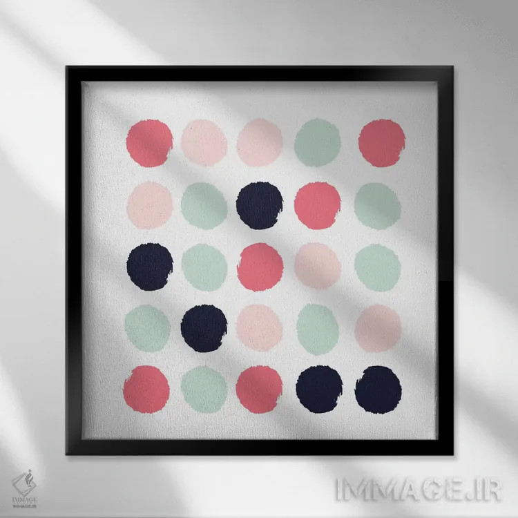 تابلو "نقطههای لورال" اثر شارلوت وینتر - نمای قابدار مشکی