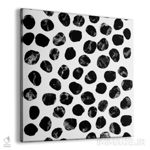 تابلو "نقطههای مرمری (سیاه و سفید)" اثر شارلوت وینتر - نمای پرسپکتیو محصول