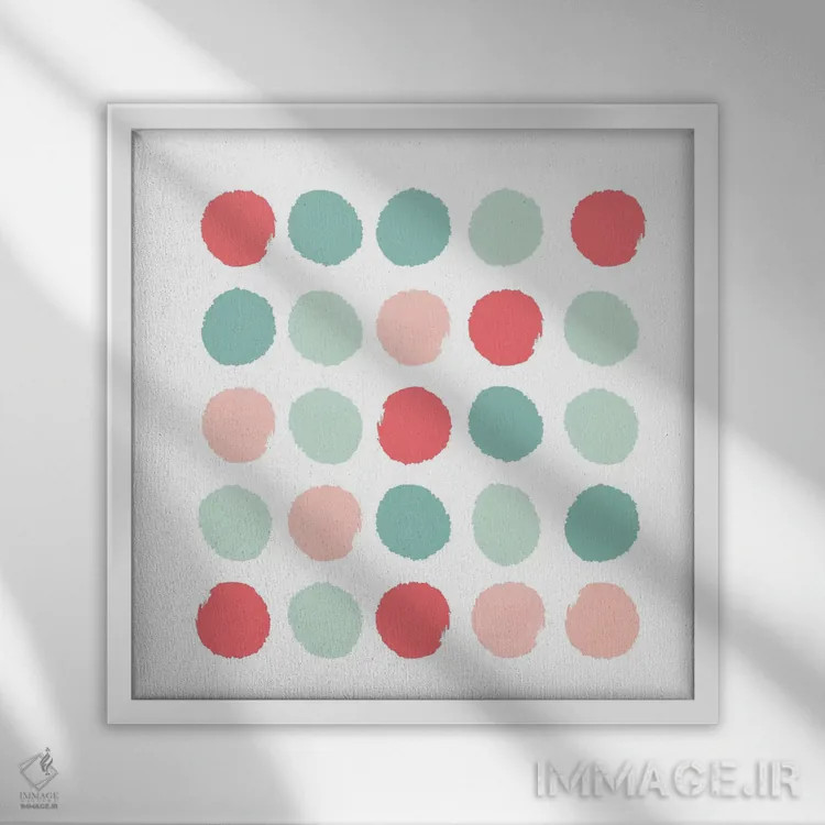 تابلو "نقطههای جورو" اثر شارلوت وینتر - نمای قابدار سفید