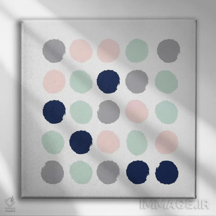 تابلو "نقطههای ملیا" اثر شارلوت وینتر - نمای روبهرو روی دیوار