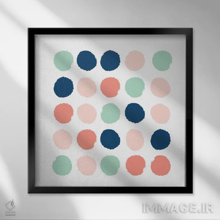 تابلو "نقطههای کیلا" اثر شارلوت وینتر - نمای قابدار مشکی