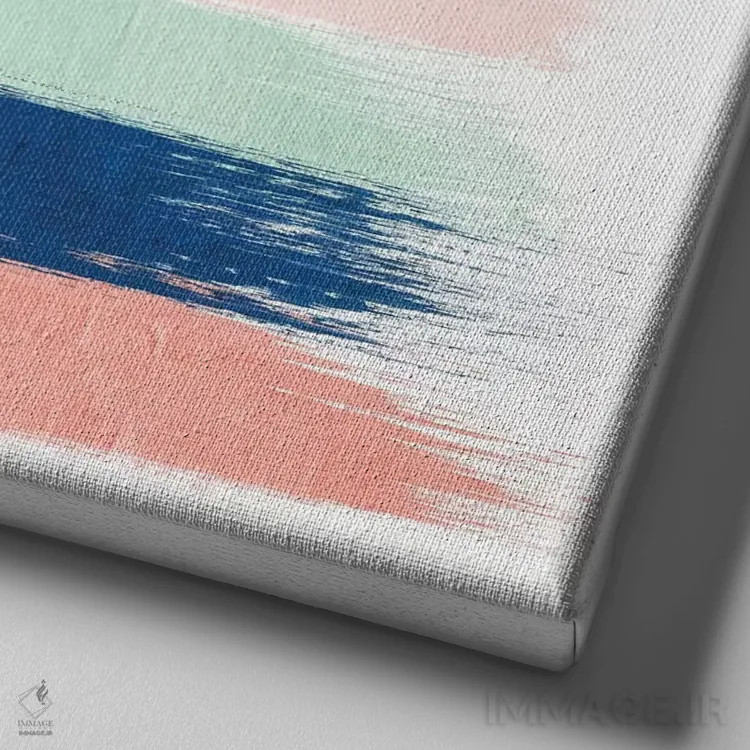 تابلو "راهراههای کیلا" اثر شارلوت وینتر - نمای نزدیک بافت بوم