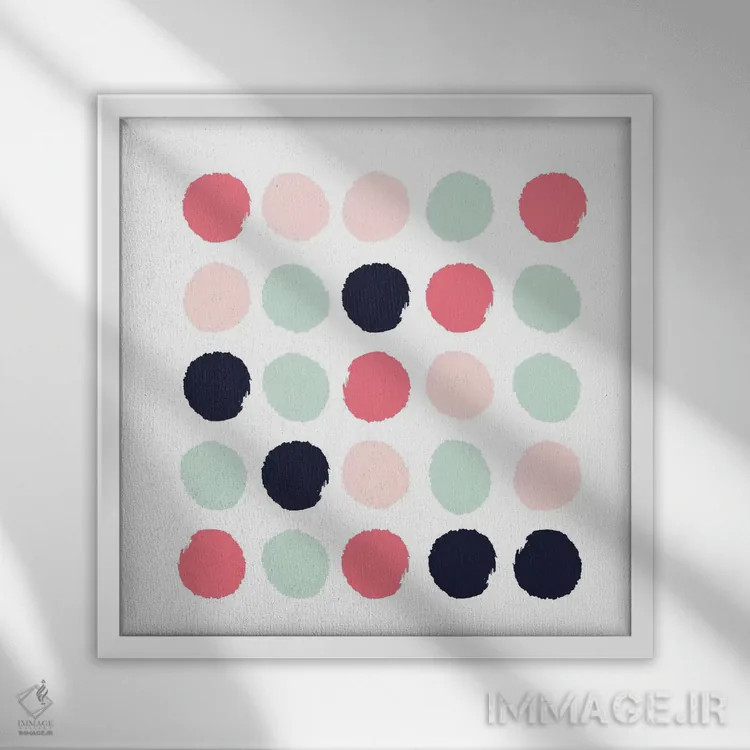 تابلو "نقطههای لورال" اثر شارلوت وینتر - نمای قابدار سفید