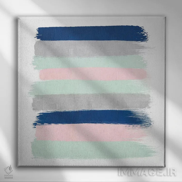 تابلو "راهراههای اوستارا" اثر شارلوت وینتر - نمای روبهرو روی دیوار